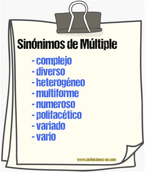 sinonimo multiple